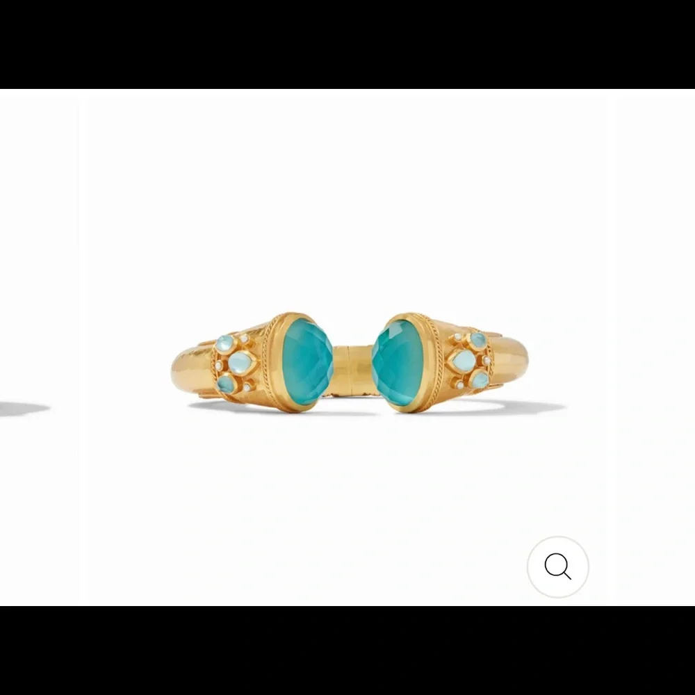 Julie Vos Cannes Cuff Bahama Blue in size small